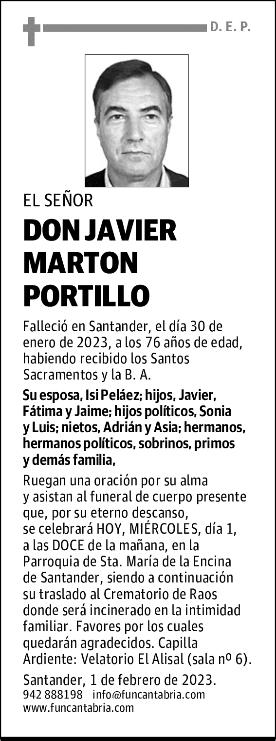 DON JAVIER MARTON PORTILLO