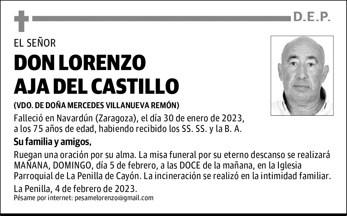 DON LORENZO AJA DEL CASTILLO