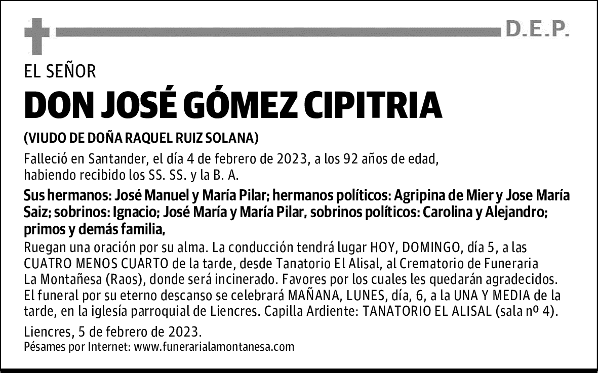 DON JOSÉ GÓMEZ CIPITRIA