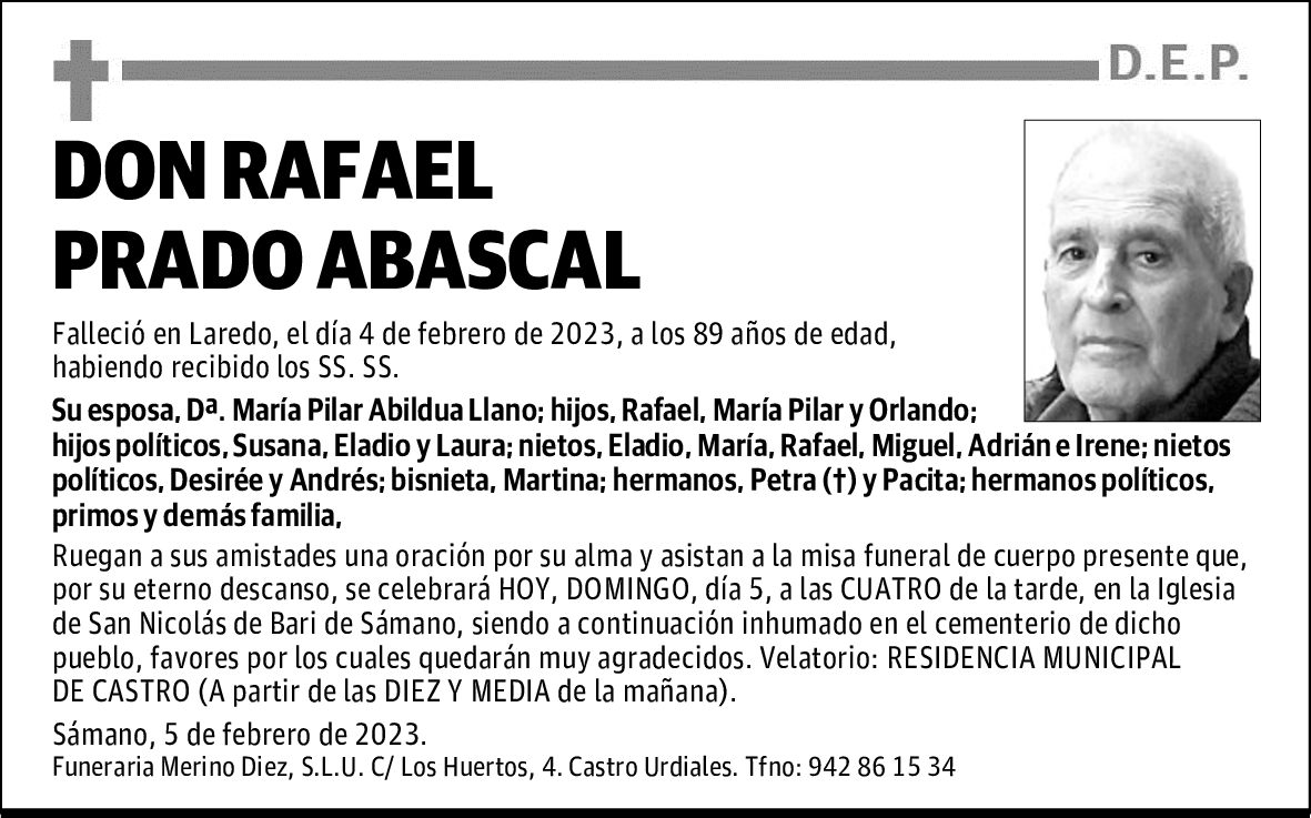 DON RAFAEL PRADO ABASCAL