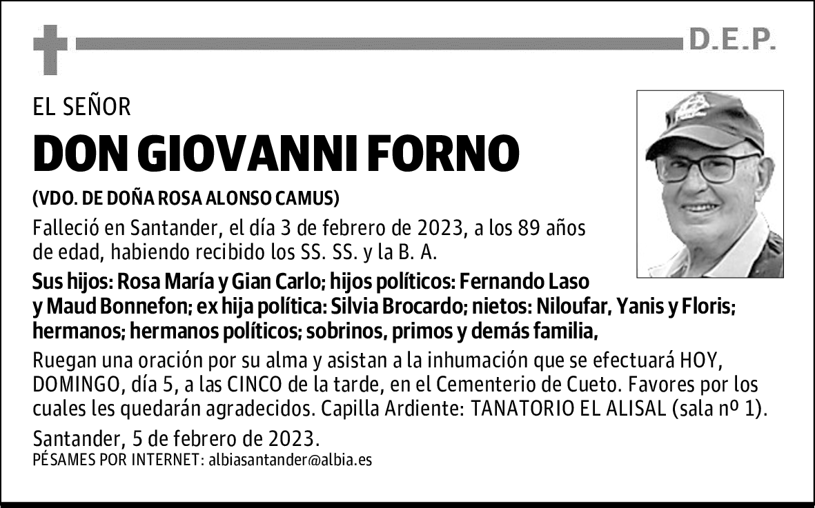 DON GIOVANNI FORNO