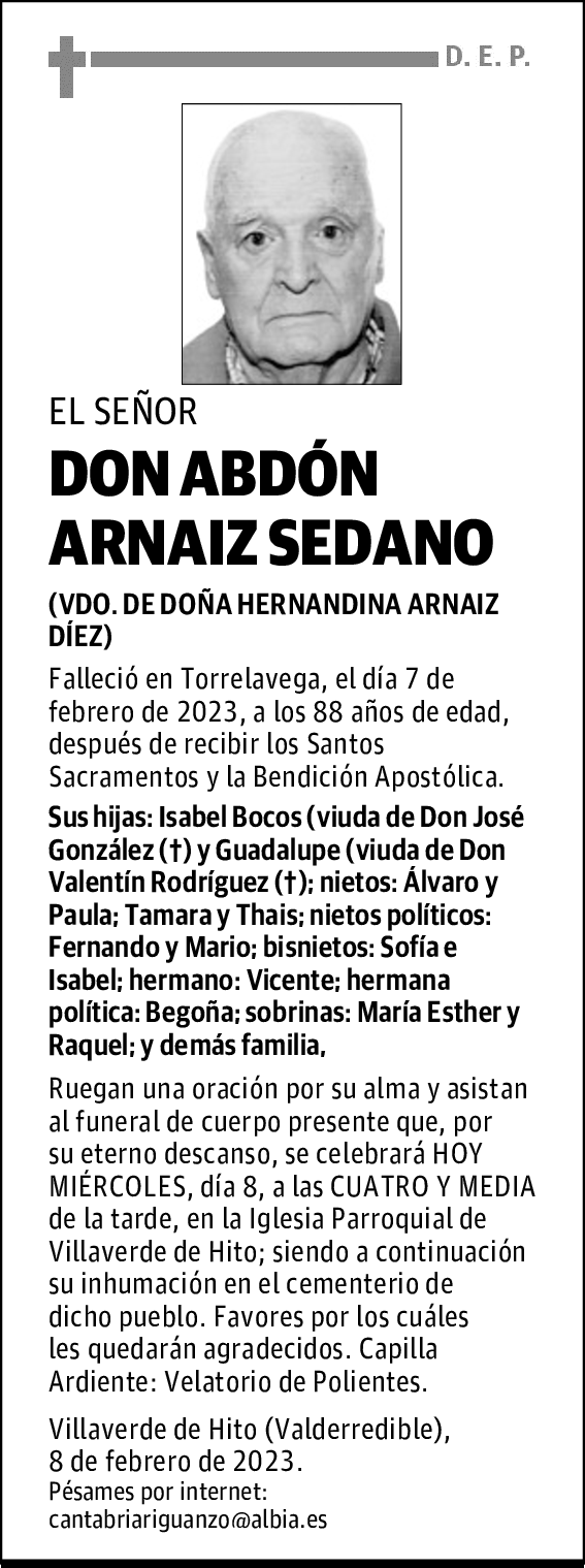 DON ABDÓN ARNAIZ SEDANO