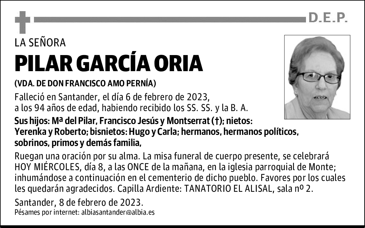 PILAR GARCÍA ORIA