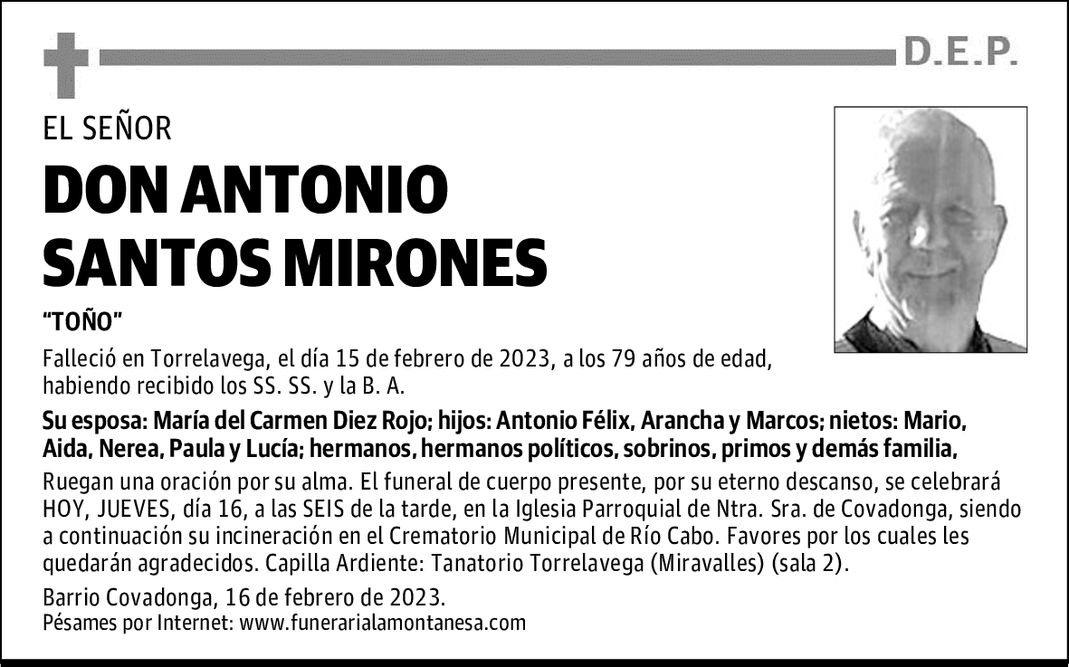 DON ANTONIO SANTOS MIRONES