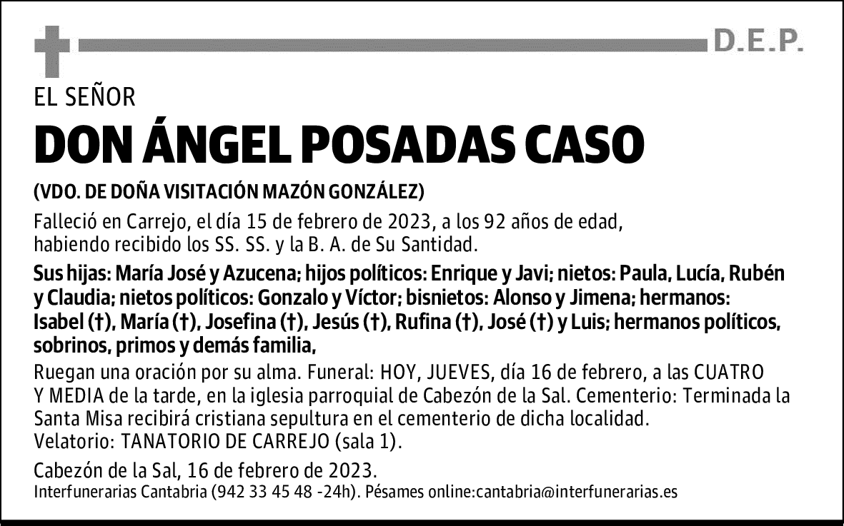 DON ÁNGEL POSADAS CASO