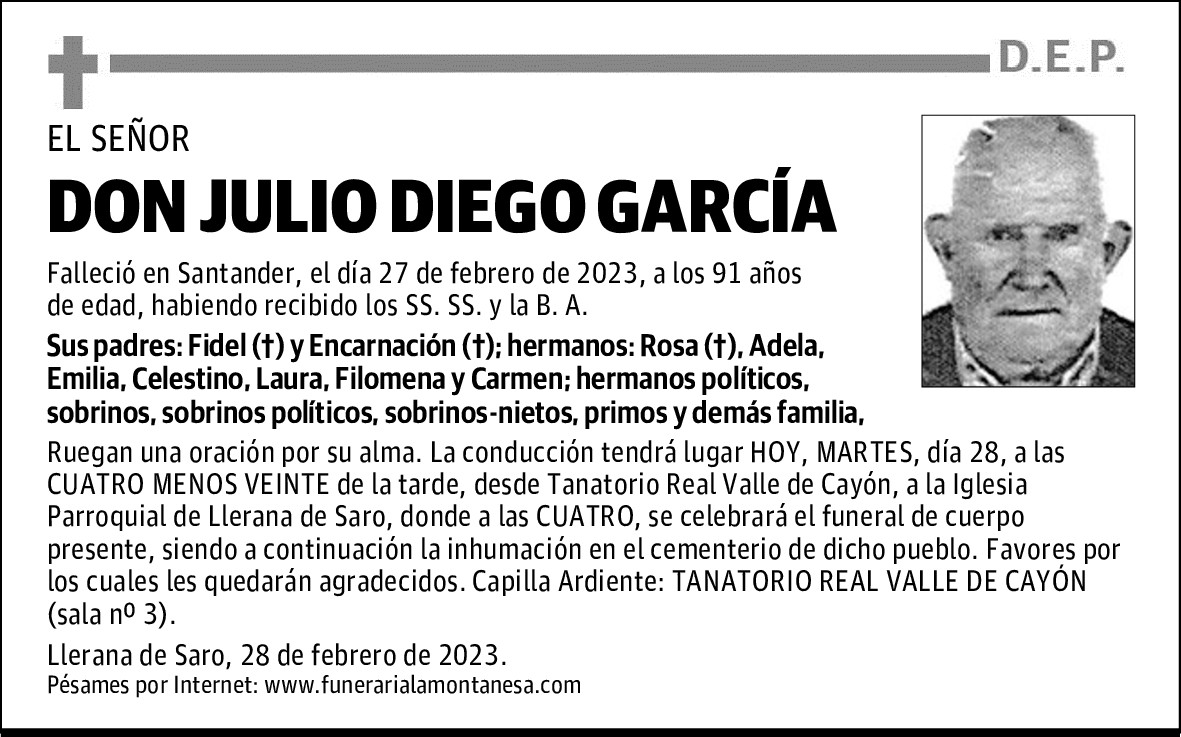 DON JULIO DIEGO GARCÍA