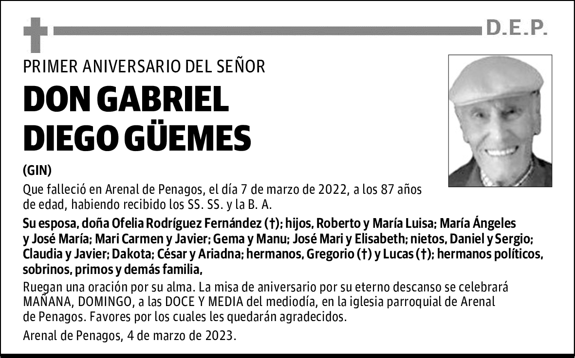 DON GABRIEL DIEGO GÜEMES