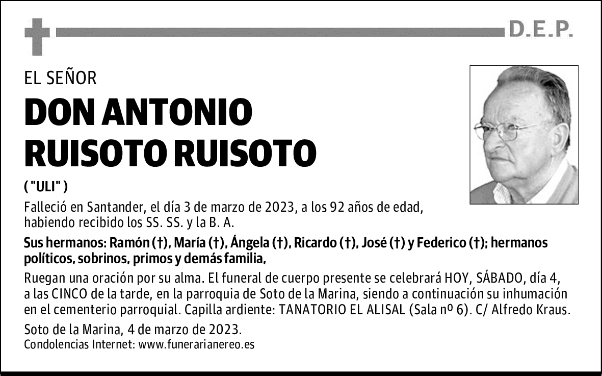 DON ANTONIO RUISOTO RUISOTO