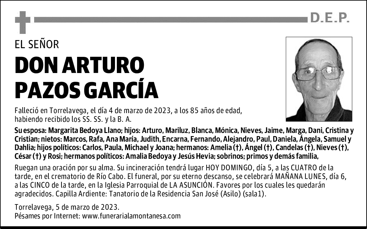 DON ARTURO PAZOS GARCÍA