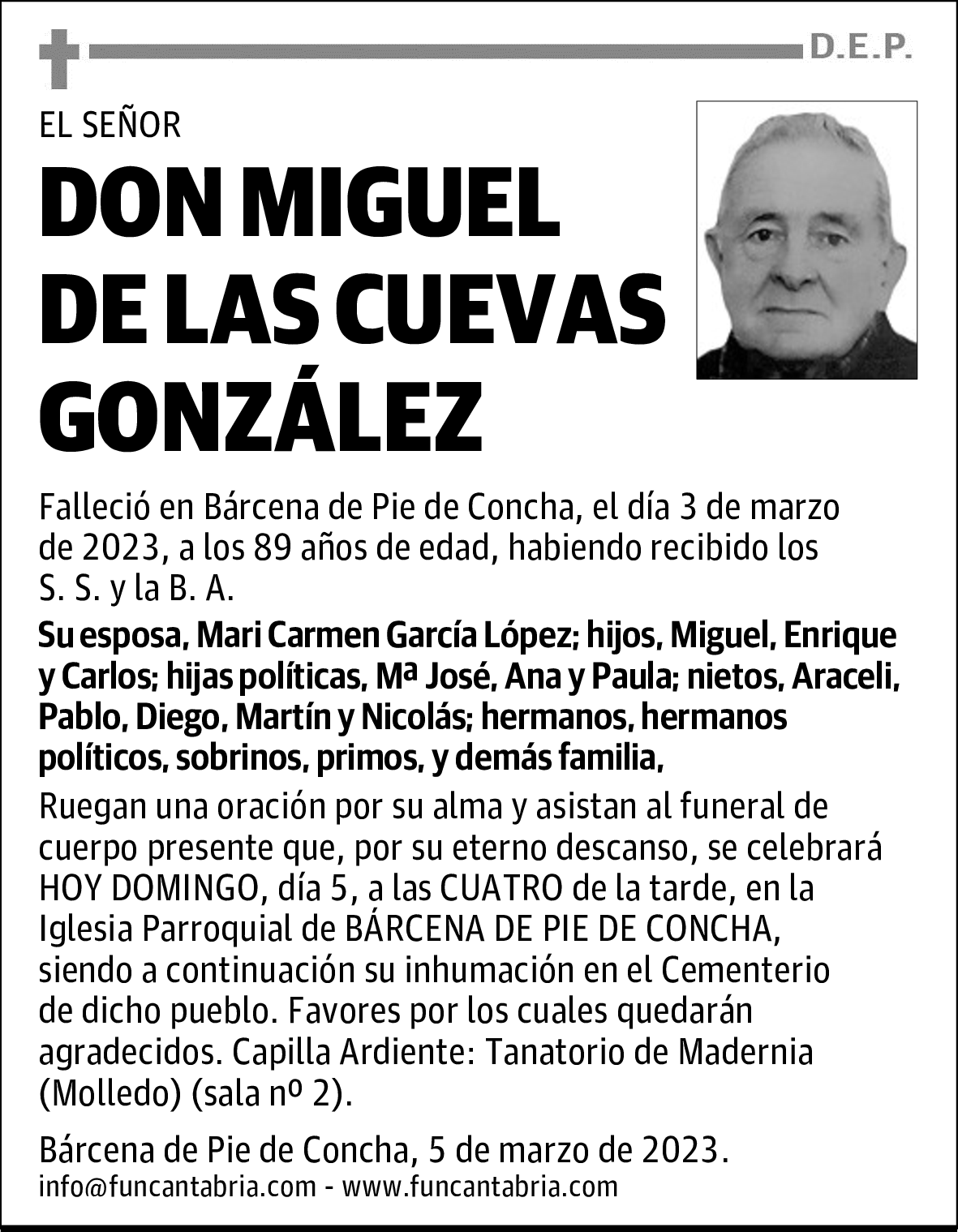 DON MIGUEL DE LAS CUEVAS GONZÁLEZ