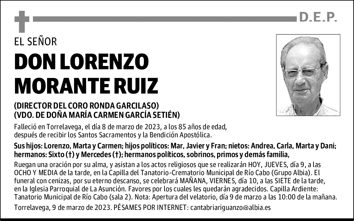 DON LORENZO MORANTE RUIZ