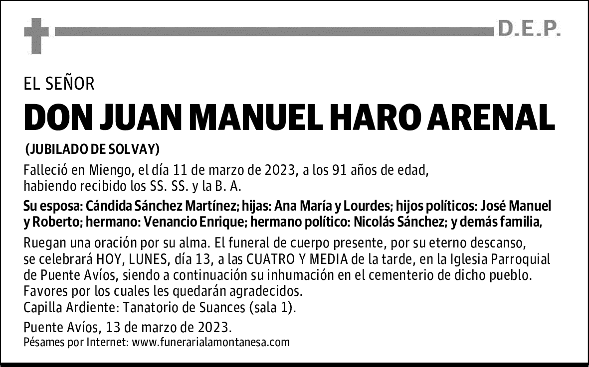 DON JUAN MANUEL HARO ARENAL