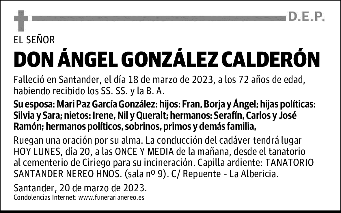 DON ÁNGEL GONZÁLEZ CALDERÓN
