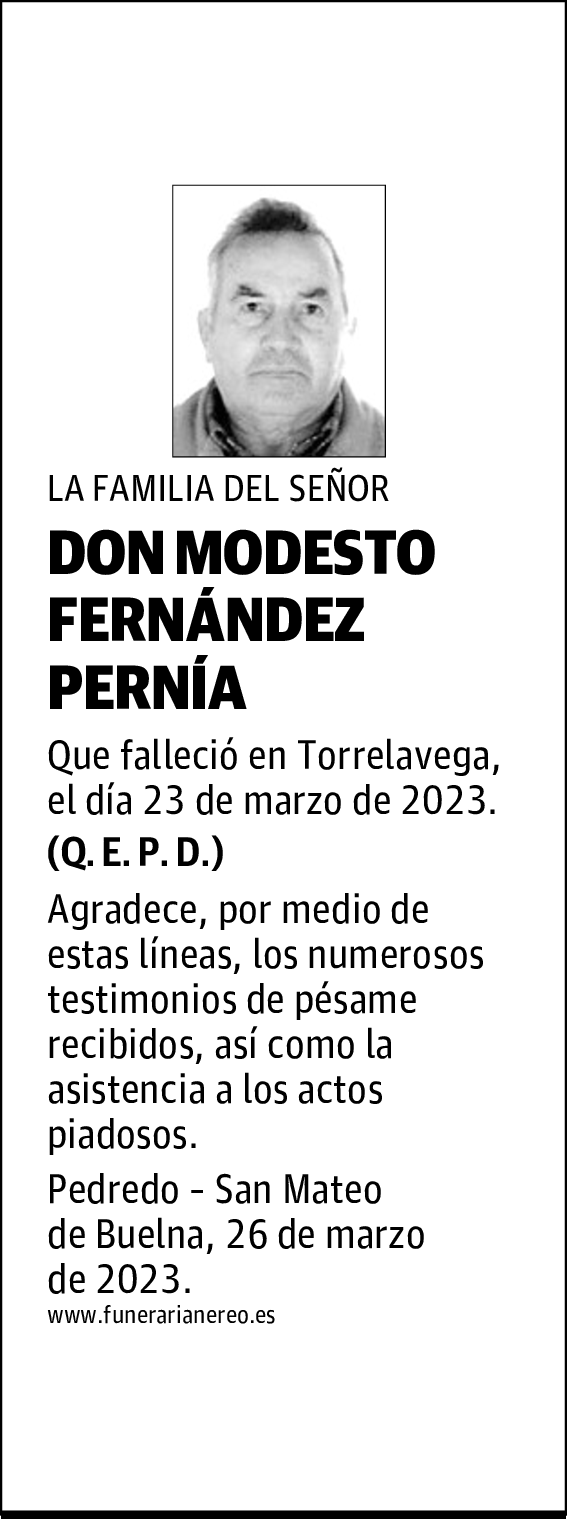 DON MODESTO FERNÁNDEZ PERNÍA