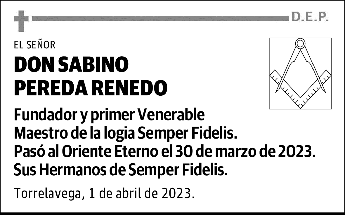DON SABINO PEREDA RENEDO