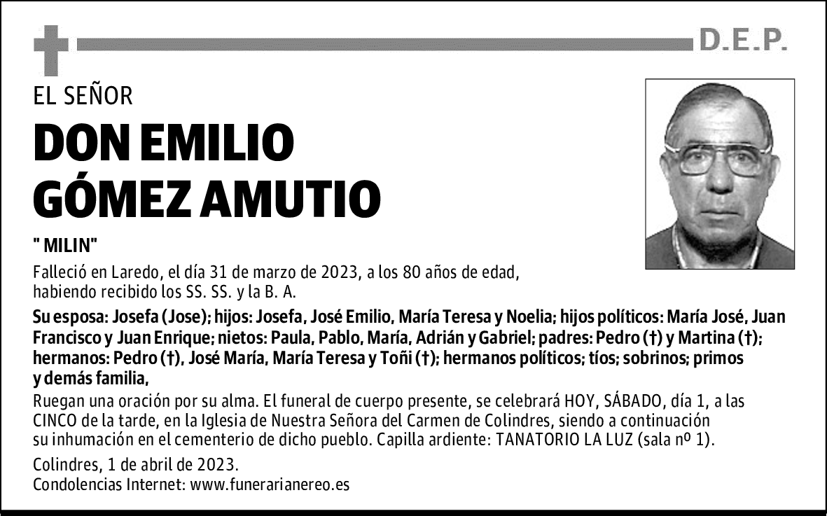 DON EMILIO GÓMEZ AMUTIO