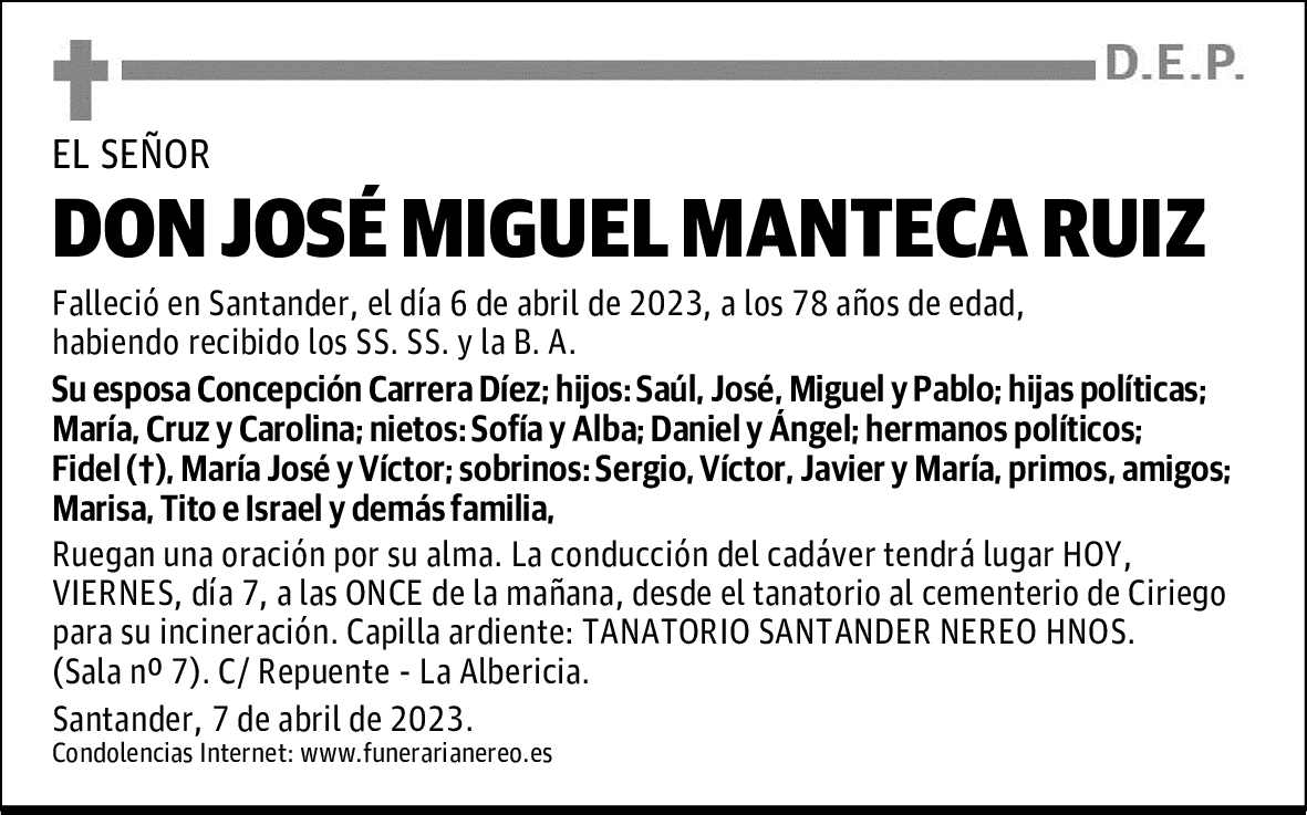 DON JOSÉ MIGUEL MANTECA RUIZ