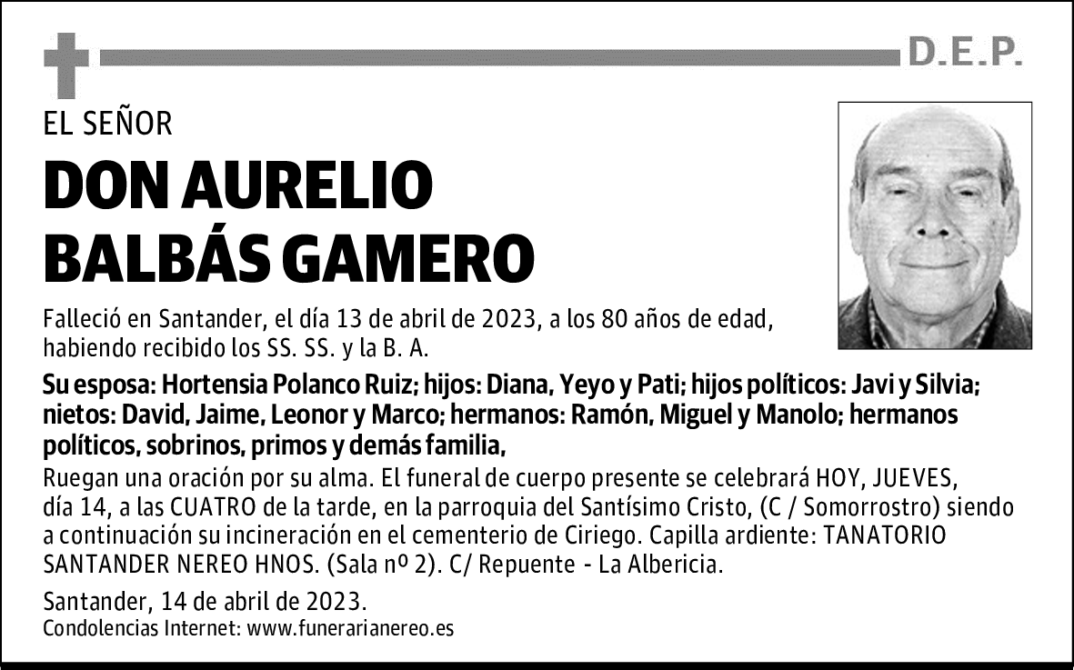 DON AURELIO BALBÁS GAMERO