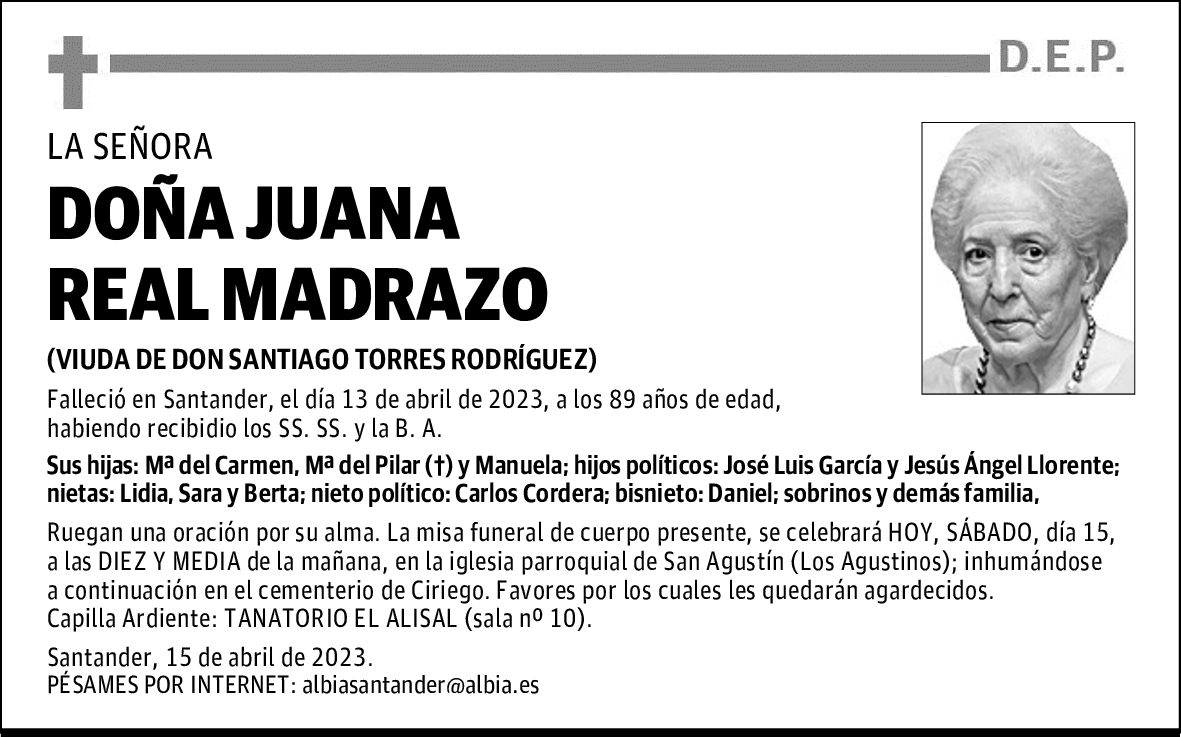 DOÑA JUANA REAL MADRAZO