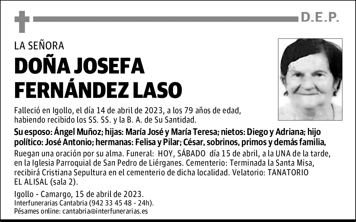 DOÑA JOSEFA FERNÁNDEZ LASO