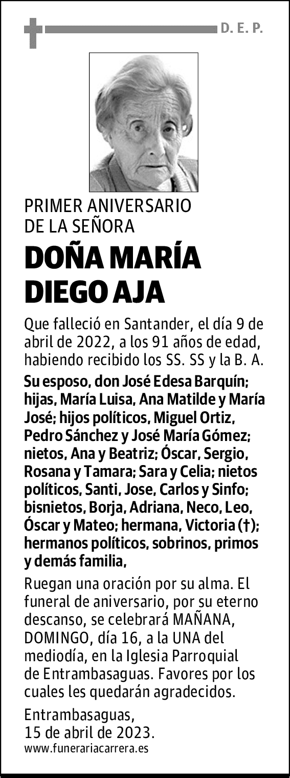 DOÑA MARÍA DIEGO AJA