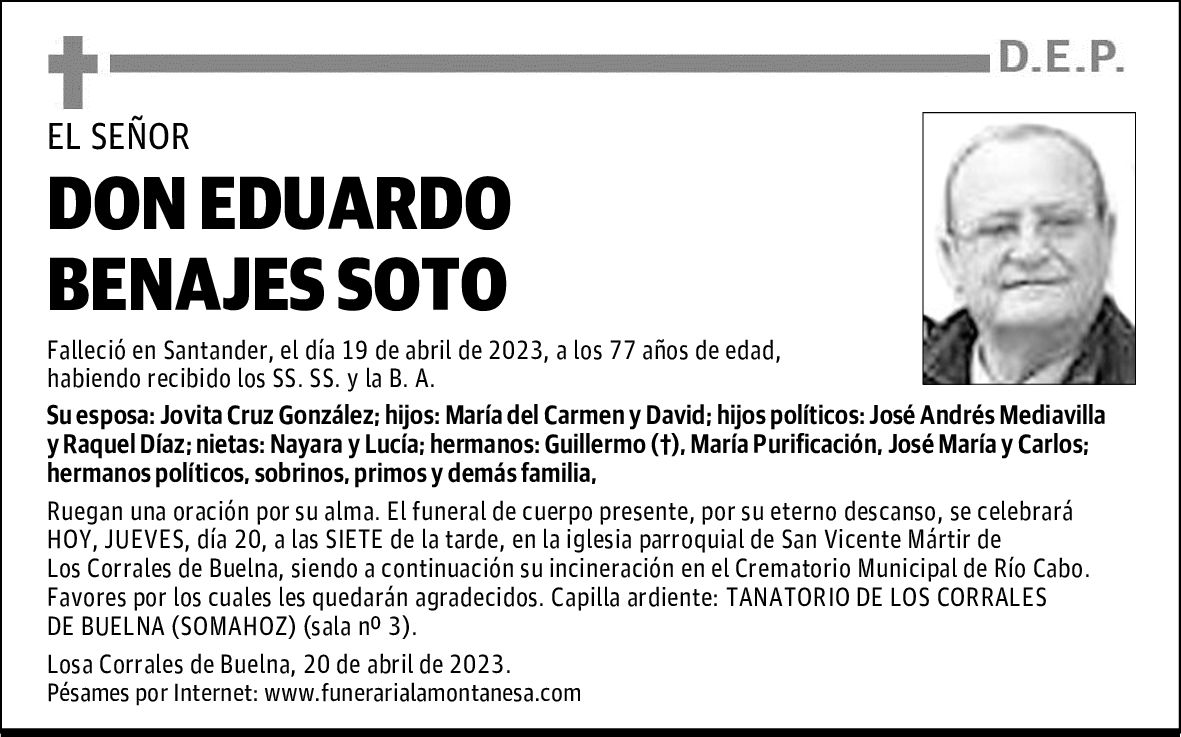 DON EDUARDO BENAJES SOTO