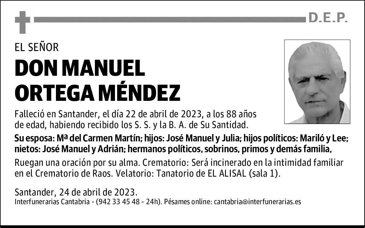 DON MANUEL ORTEGA MÉNDEZ