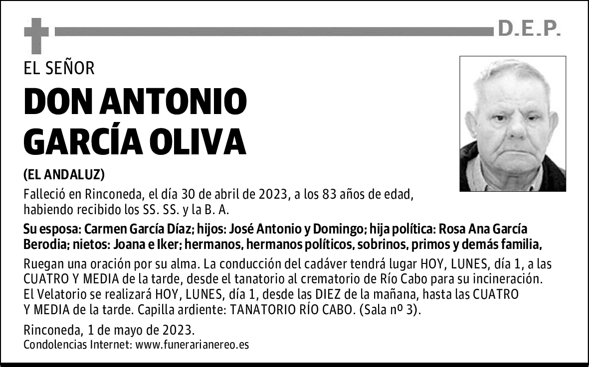 DON ANTONIO GARCÍA OLIVA
