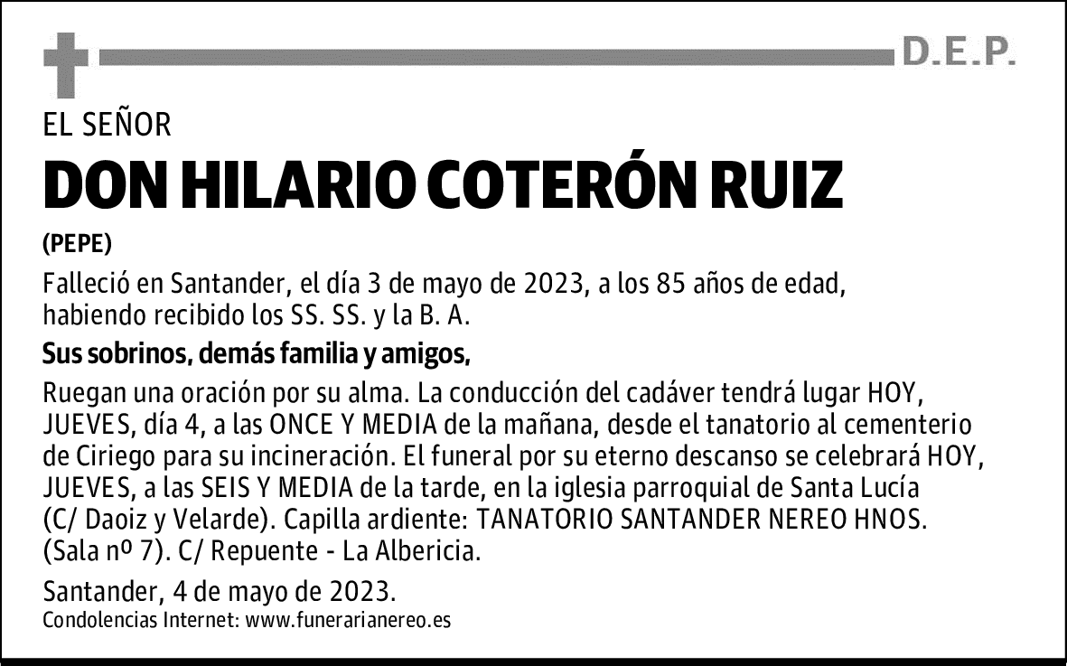 DON HILARIO COTERÓN RUIZ