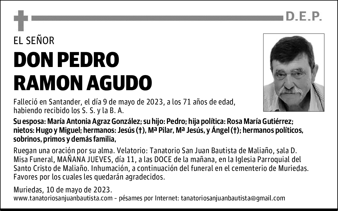 DON PEDRO RAMON AGUDO
