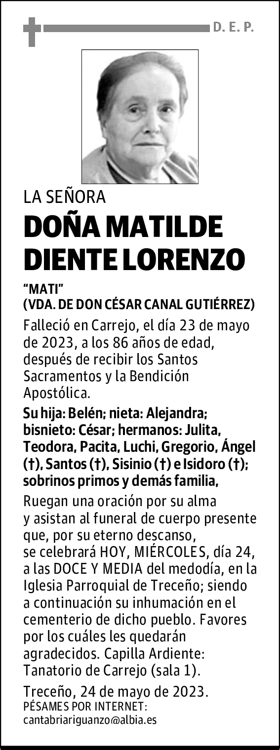DOÑA MATILDE DIENTE LORENZO
