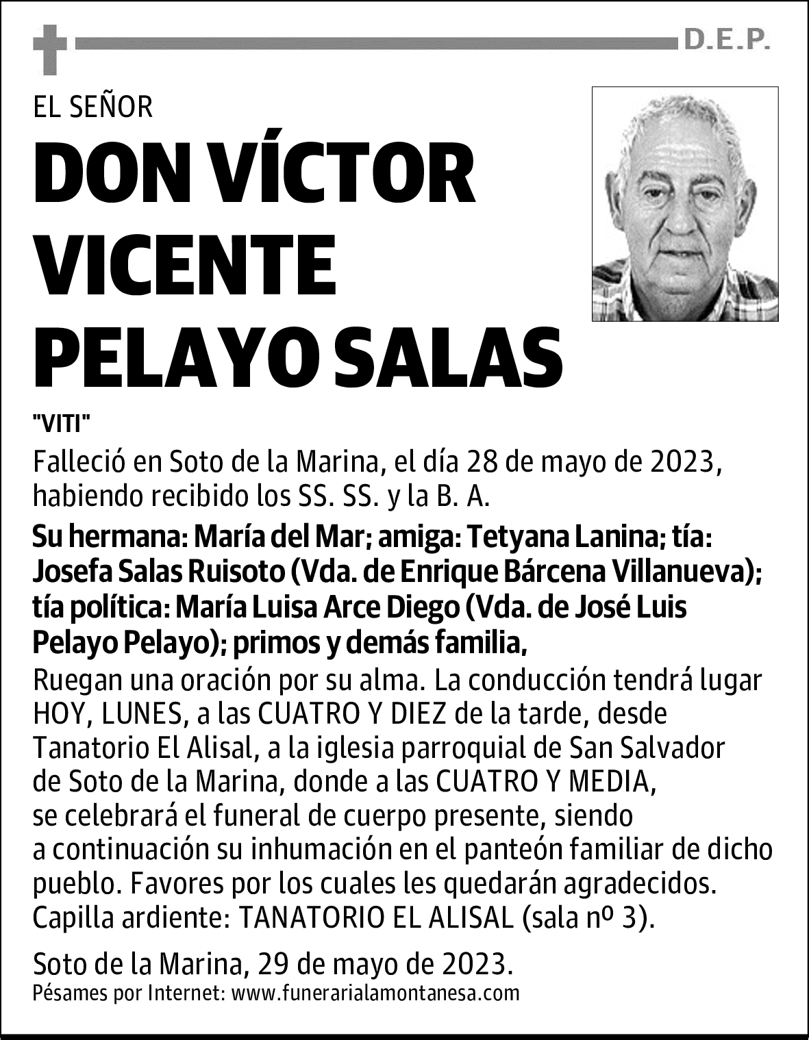 DON VÍCTOR VICENTE PELAYO SALAS