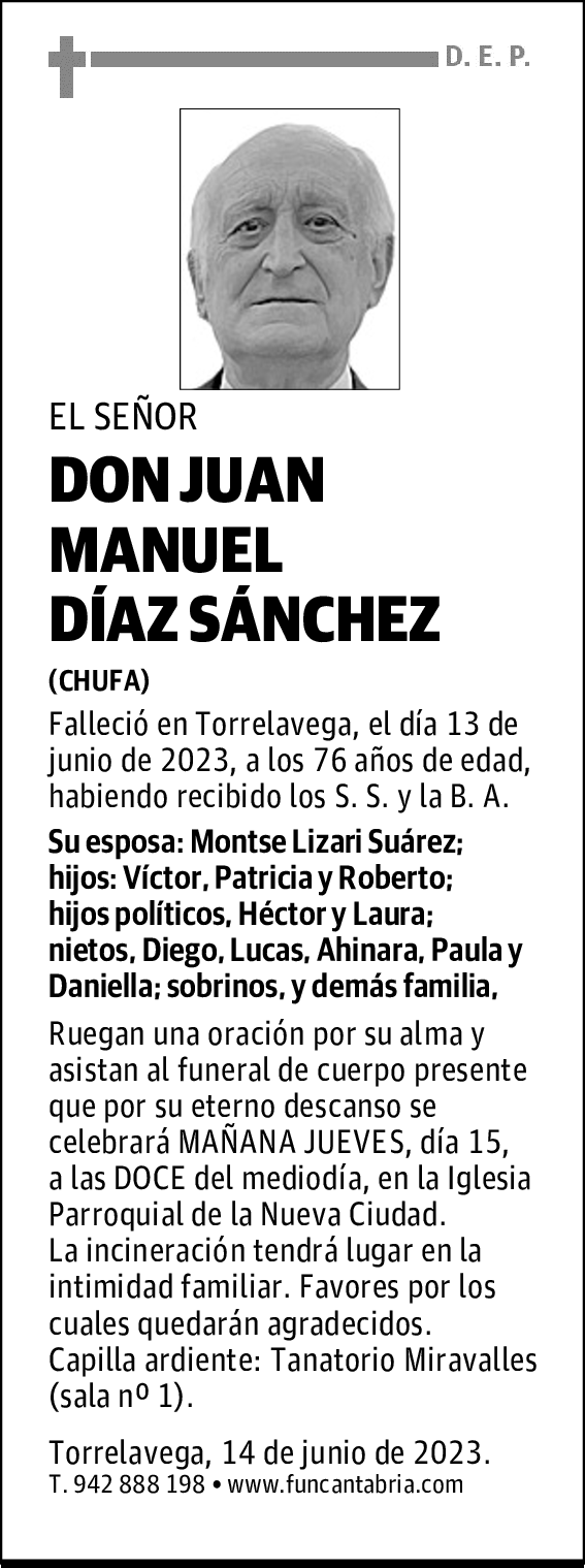 DON JUAN MANUEL DÍAZ SÁNCHEZ