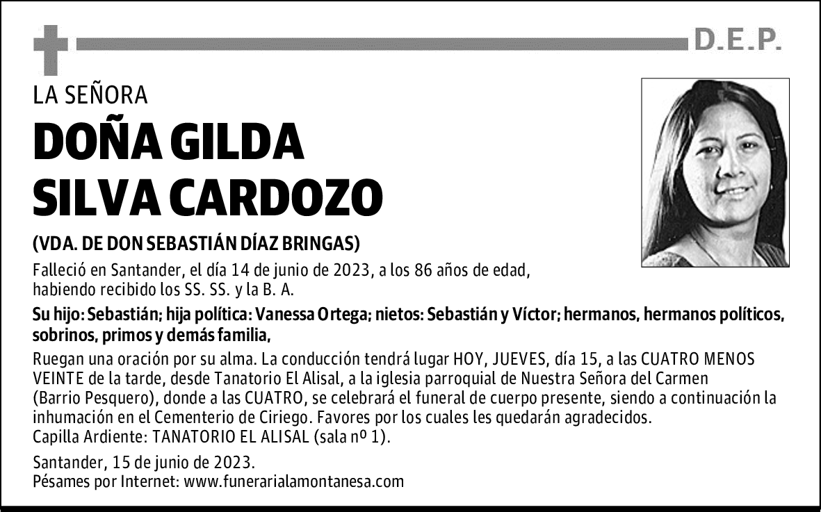 DOÑA GILDA SILVA CARDOZO