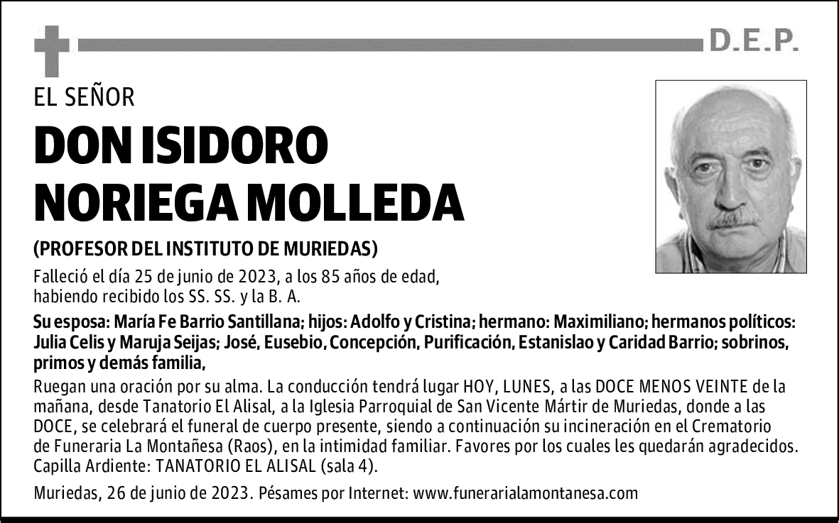 DON ISIDORO NORIEGA MOLLEDA