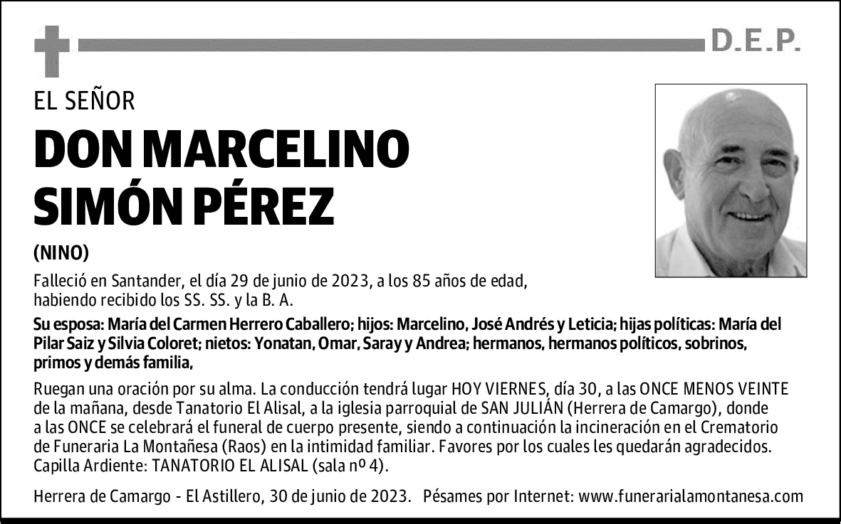 DON MARCELINO SIMÓN PÉREZ