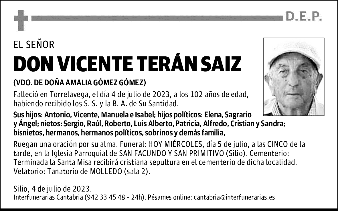 DON VICENTE TERÁN SAIZ