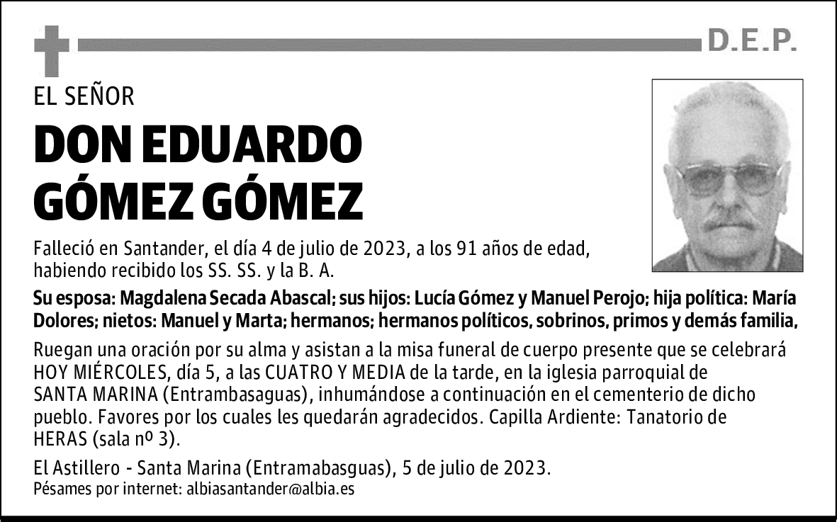 DON EDUARDO GÓMEZ GÓMEZ