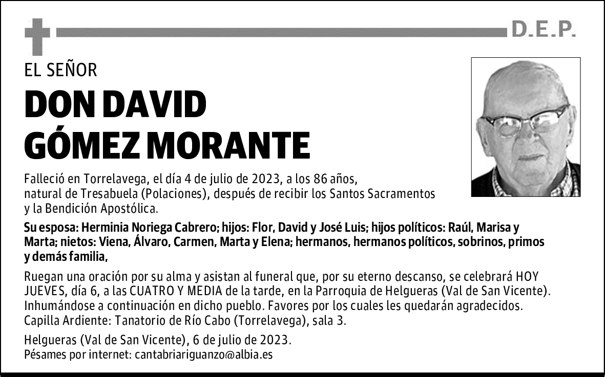 DON DAVID GÓMEZ MORANTE