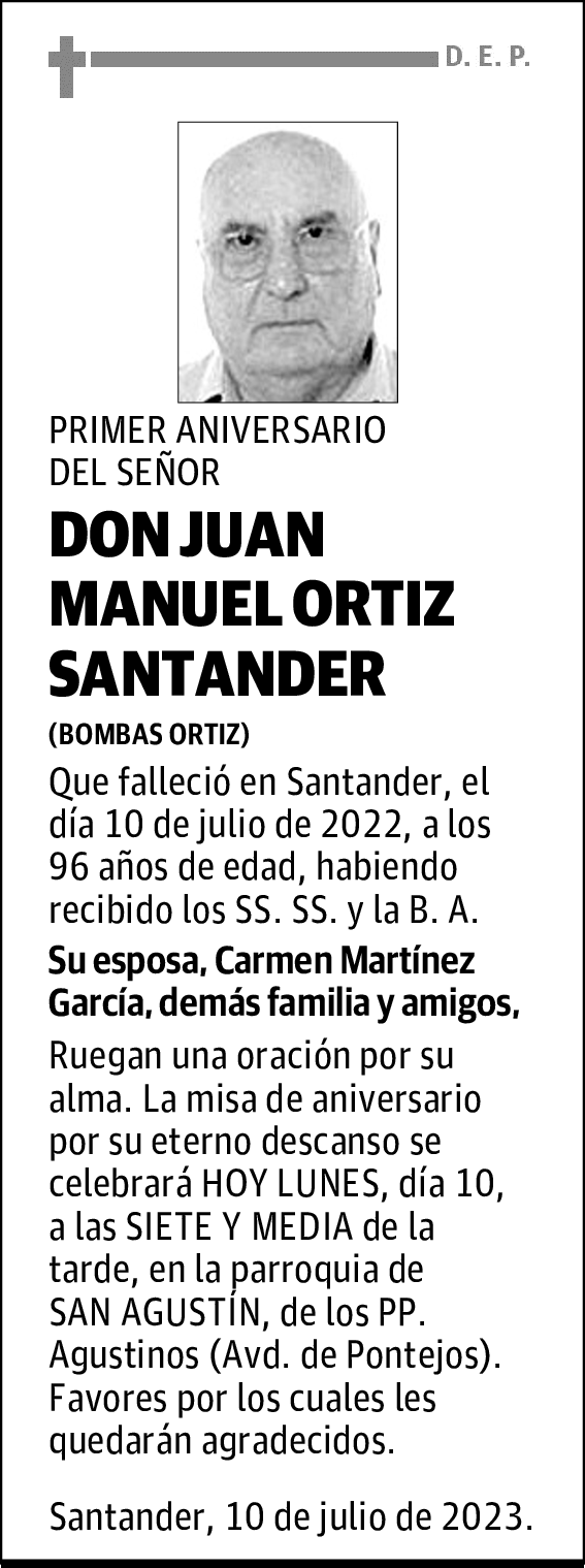 DON JUAN MANUEL ORTIZ SANTANDER