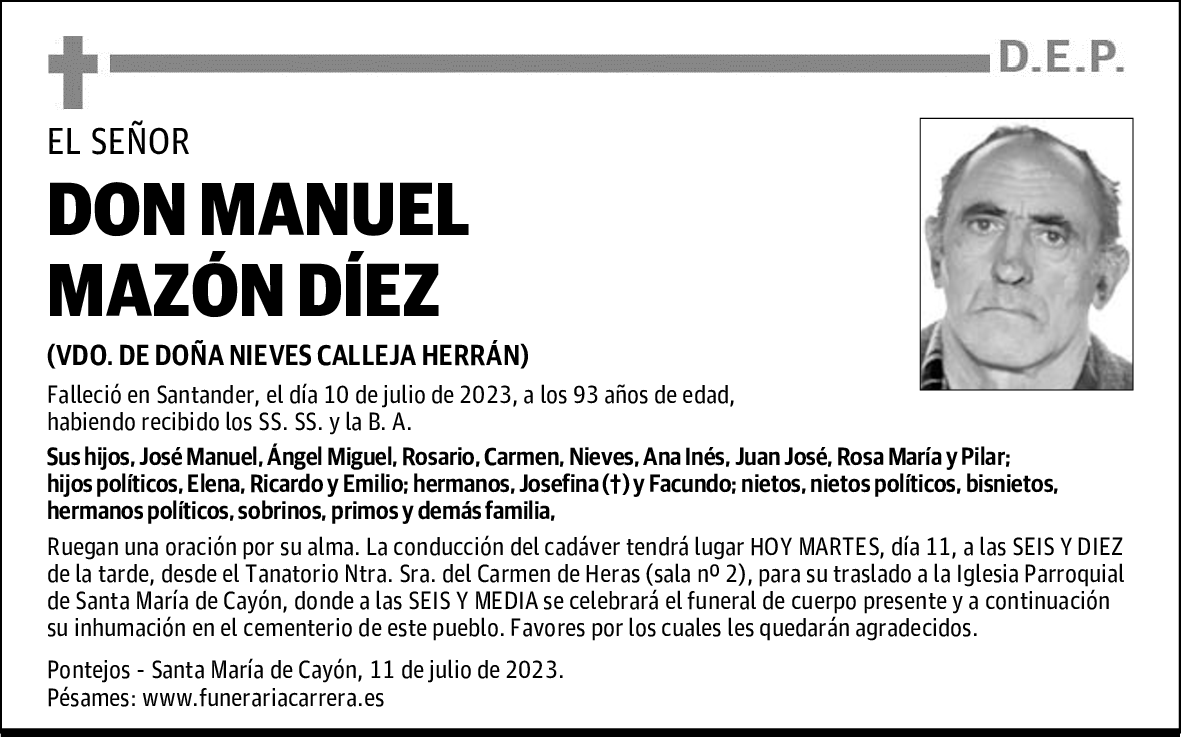 DON MANUEL MAZÓN DÍEZ