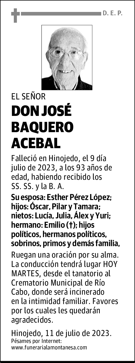 DON JOSÉ BAQUERO ACEBAL