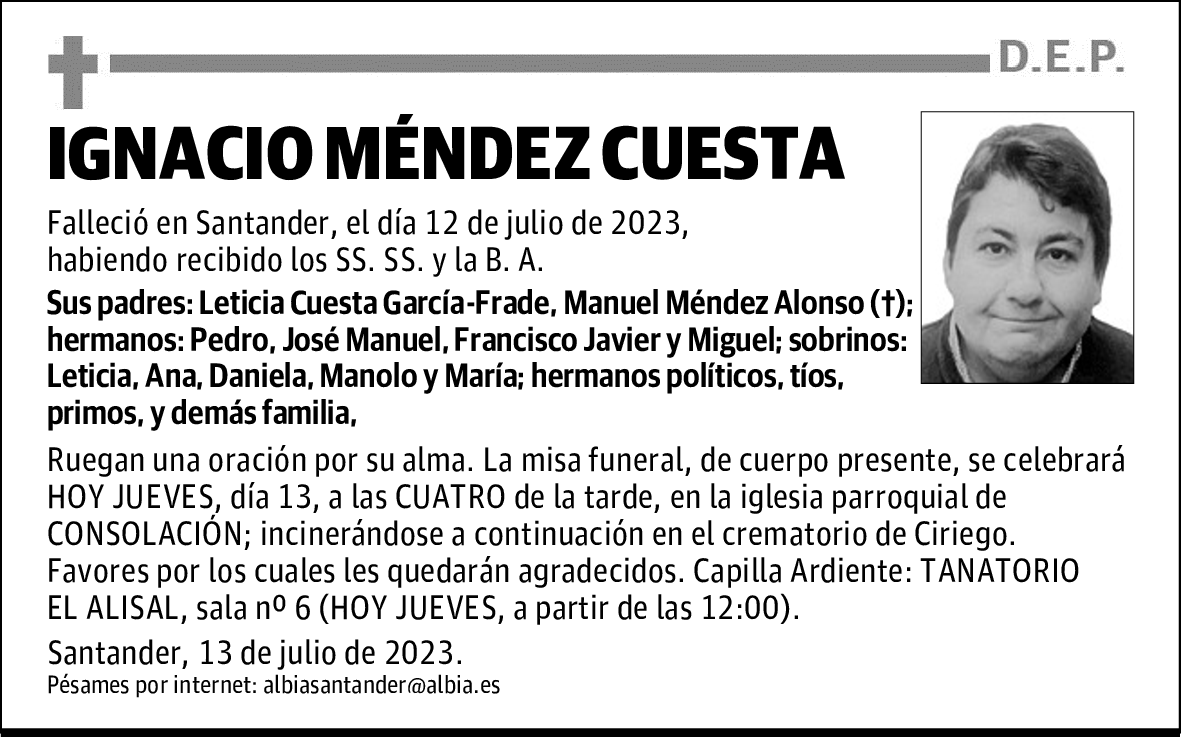 IGNACIO MÉNDEZ CUESTA