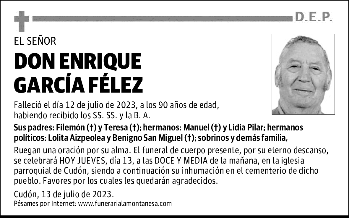 DON ENRIQUE GARCÍA FÉLEZ