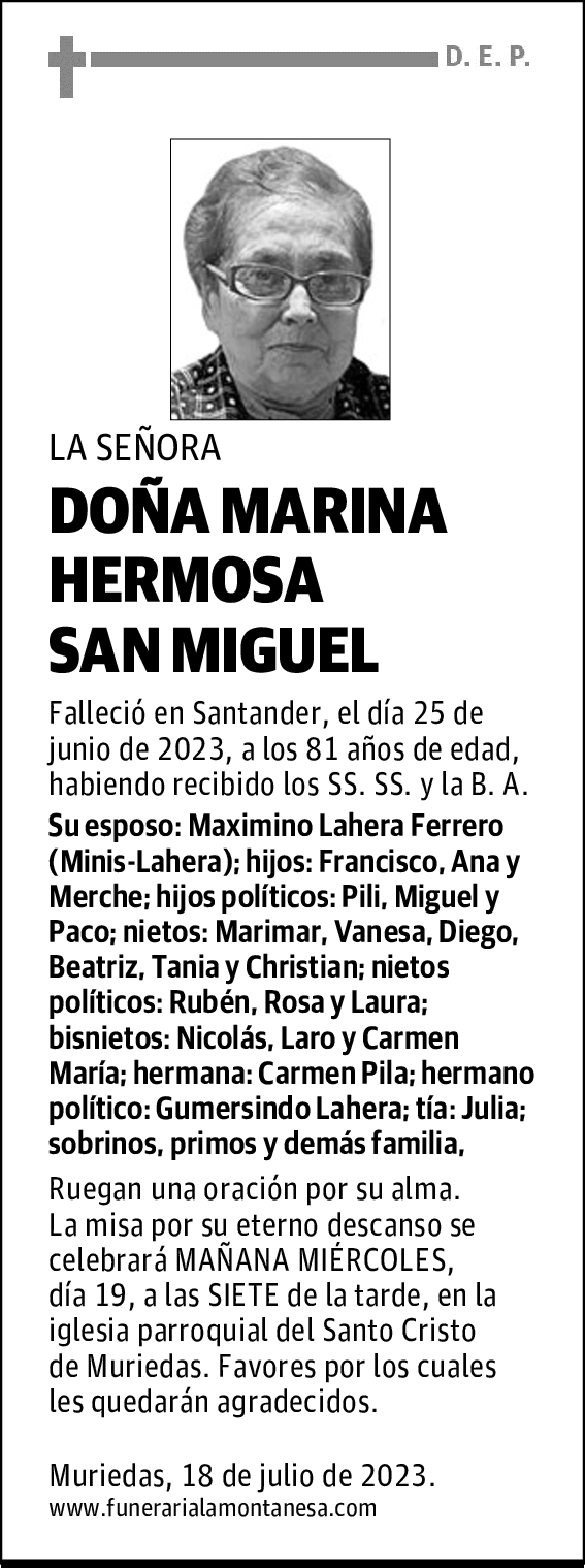 DOÑA MARINA HERMOSA SAN MIGUEL