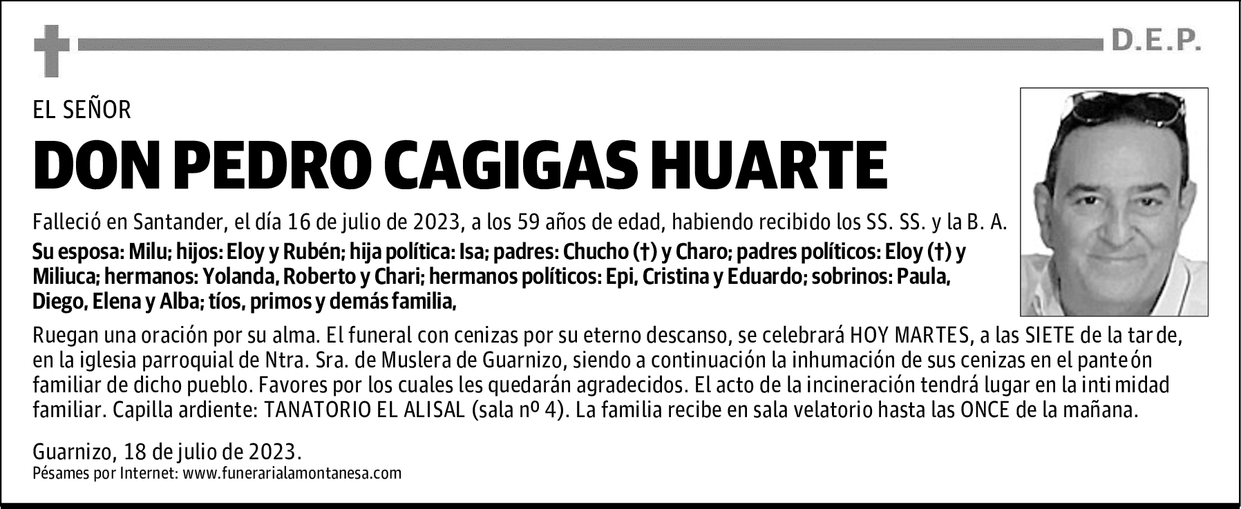 DON PEDRO CAGIGAS HUARTE