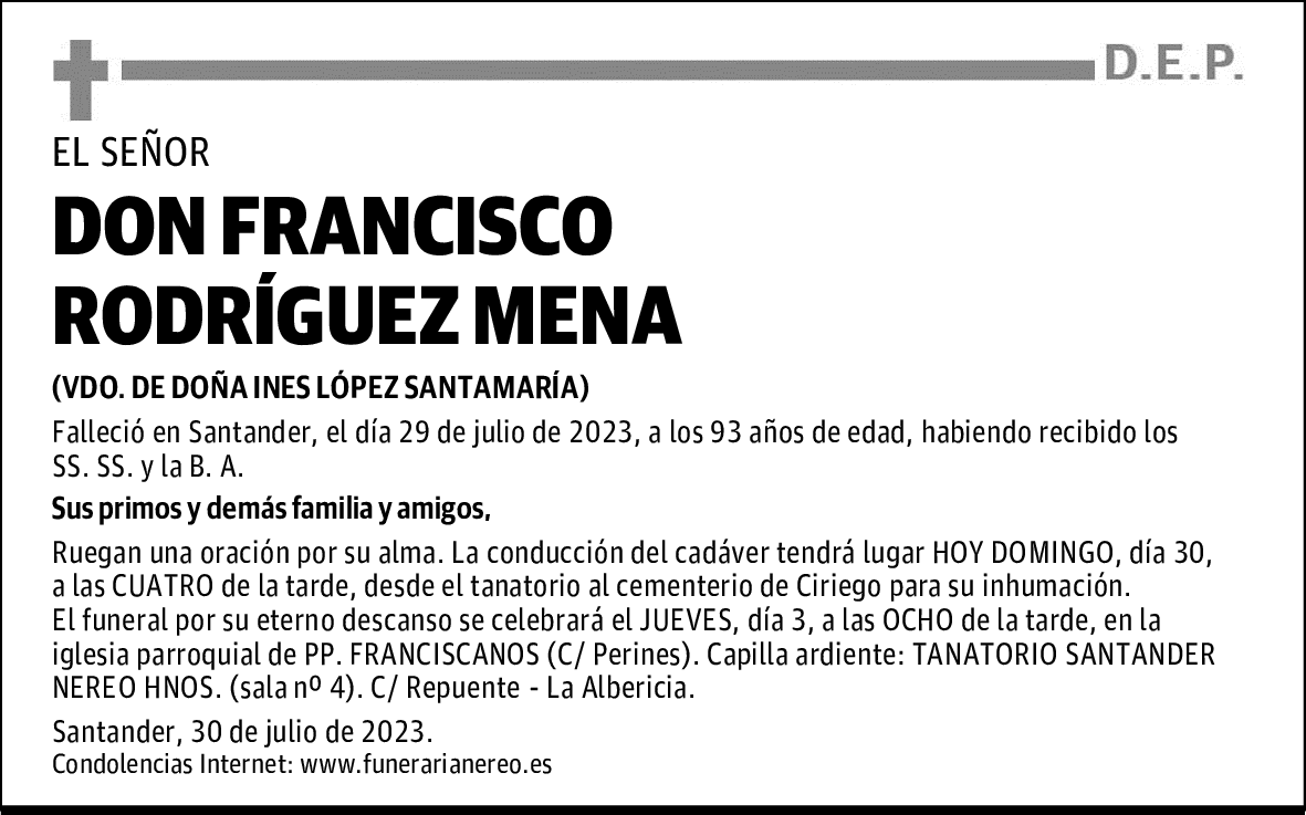DON FRANCISCO RODRÍGUEZ MENA