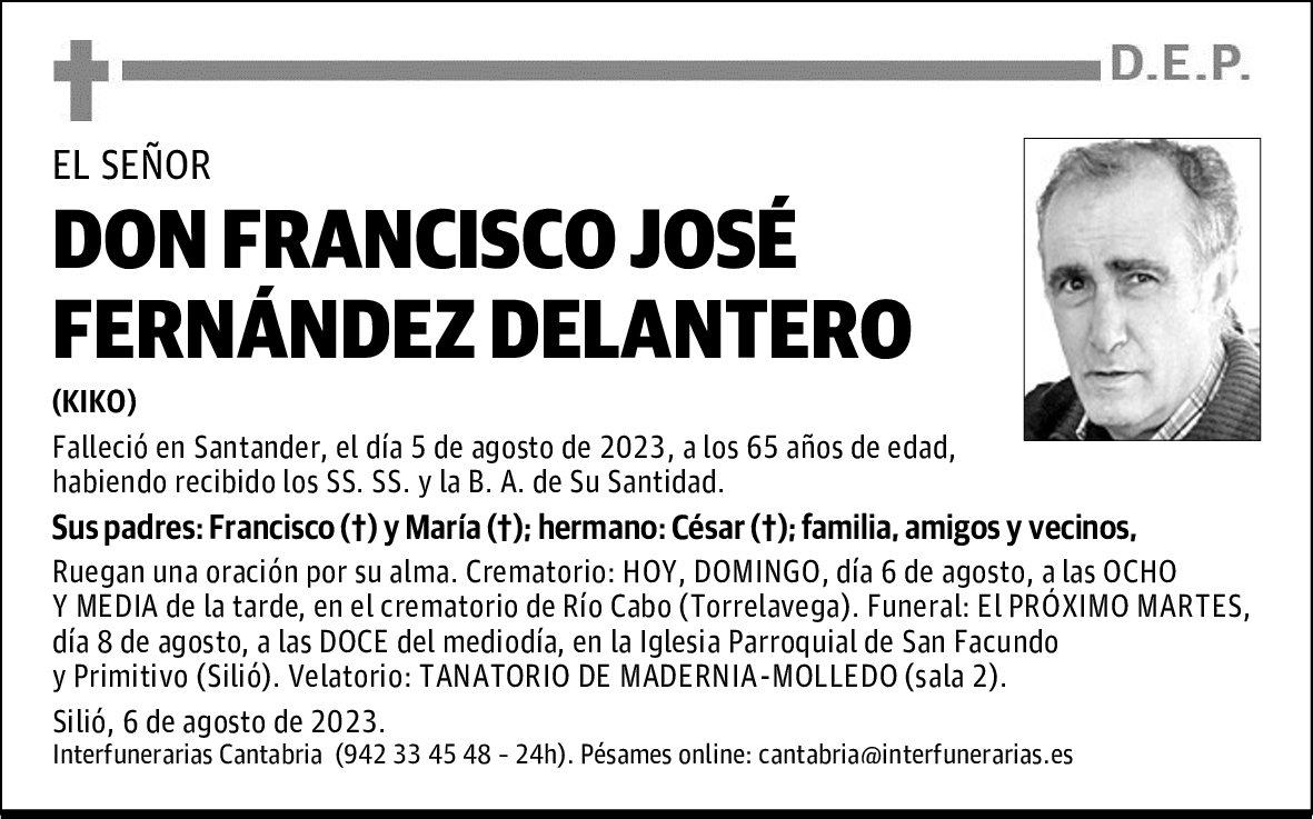DON FRANCISCO JOSÉ FERNÁNDEZ DELANTERO