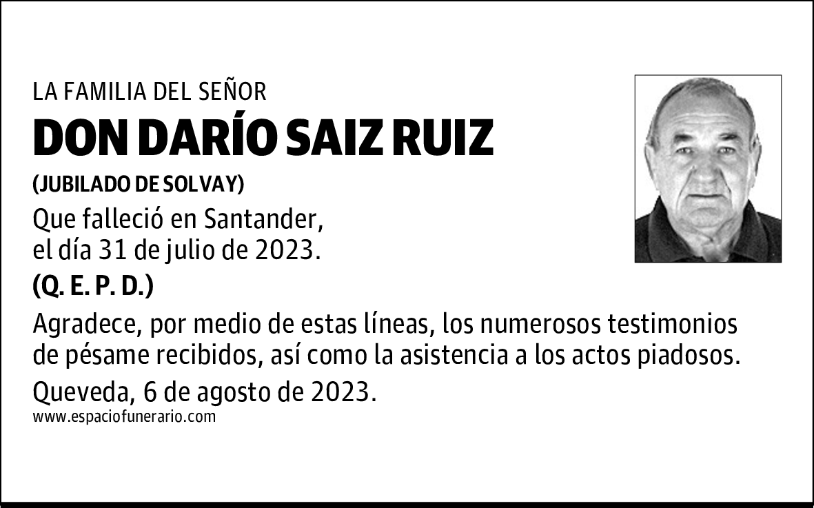 DON DARÍO SAIZ RUIZ