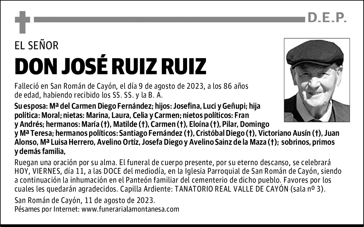 DON JOSÉ RUIZ RUIZ